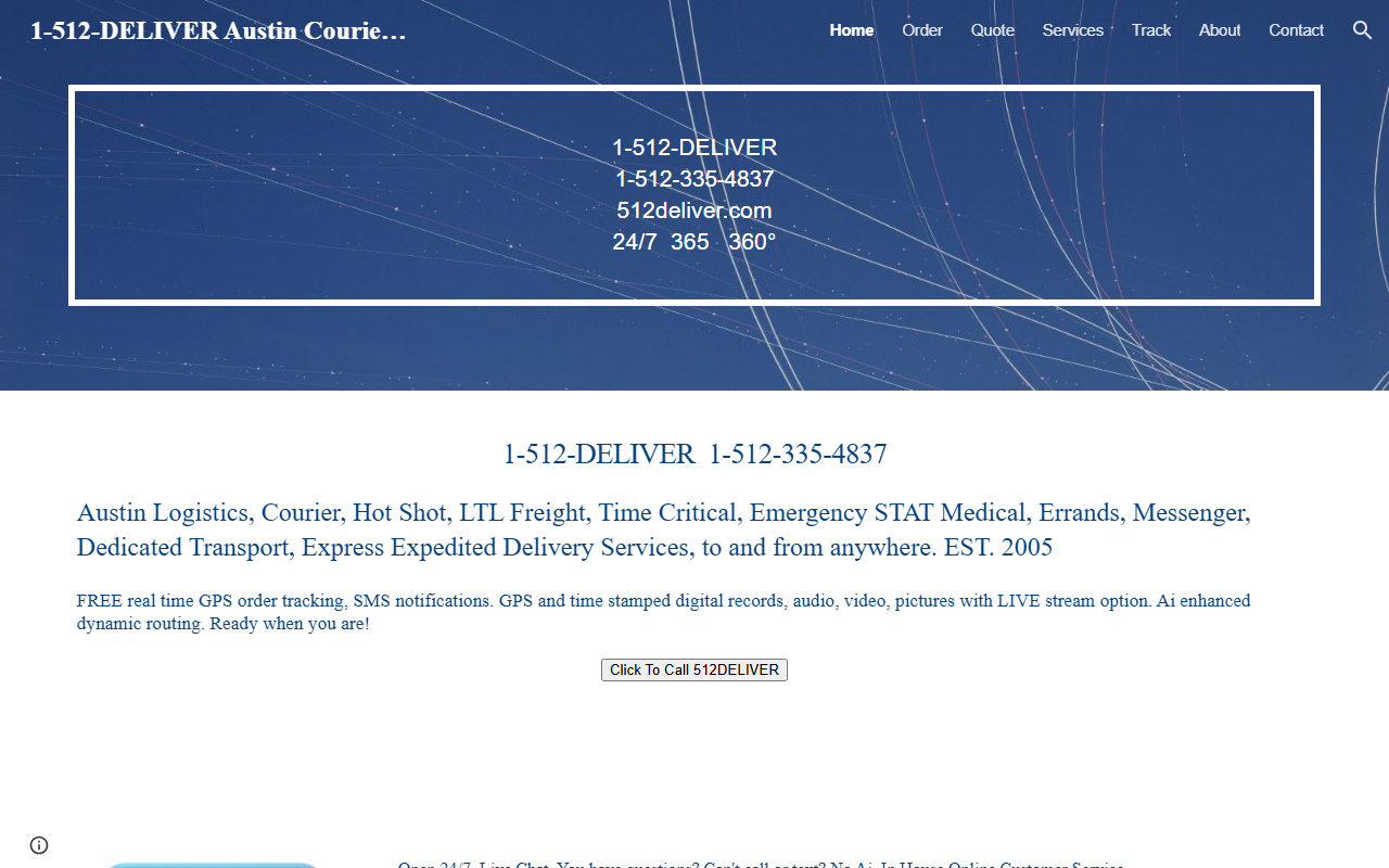 512deliveries.com screenshot