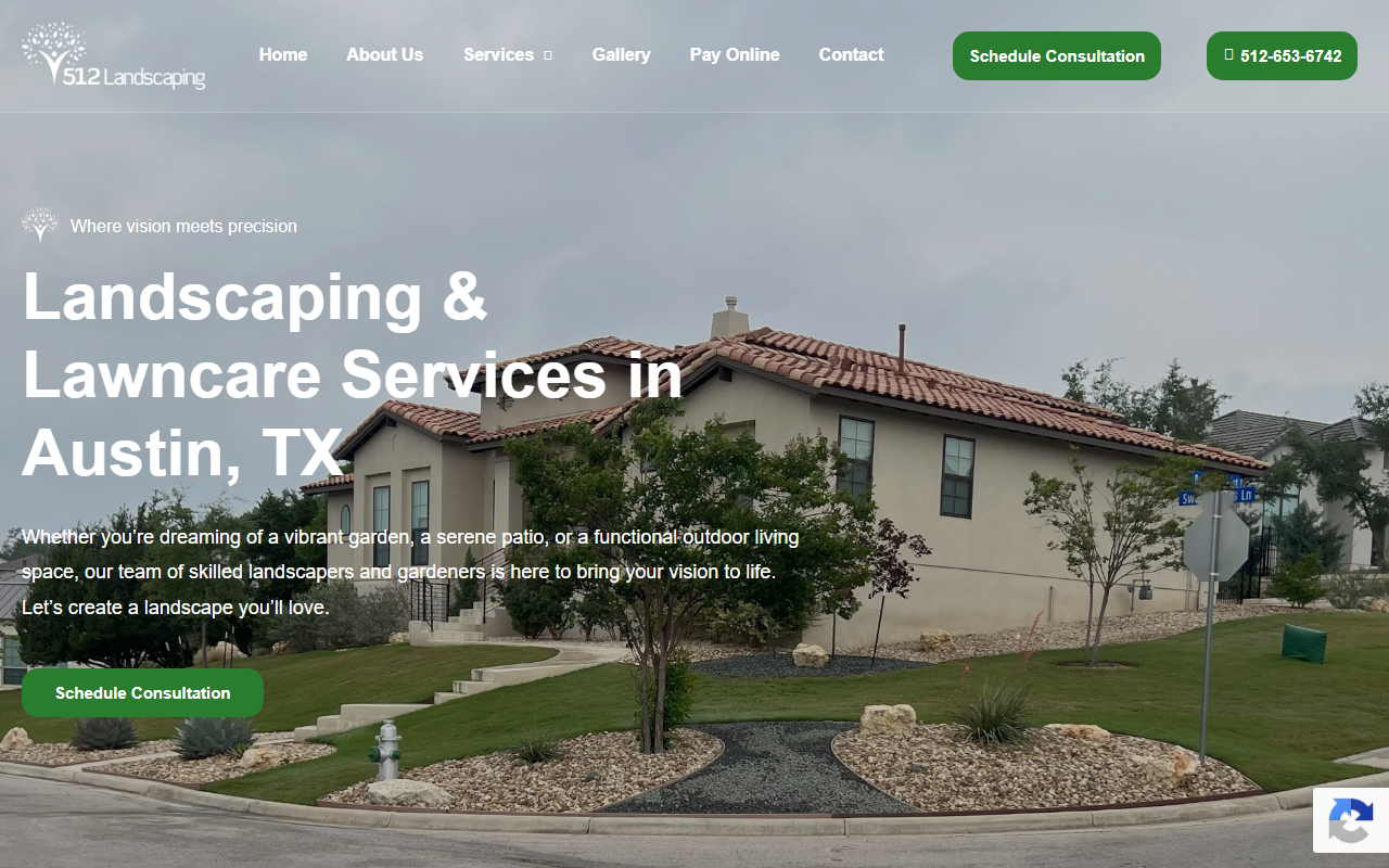 512landscaping.com screenshot