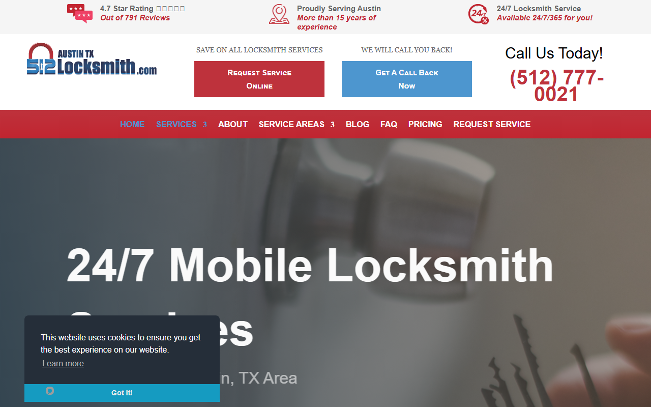 512locksmith.com screenshot