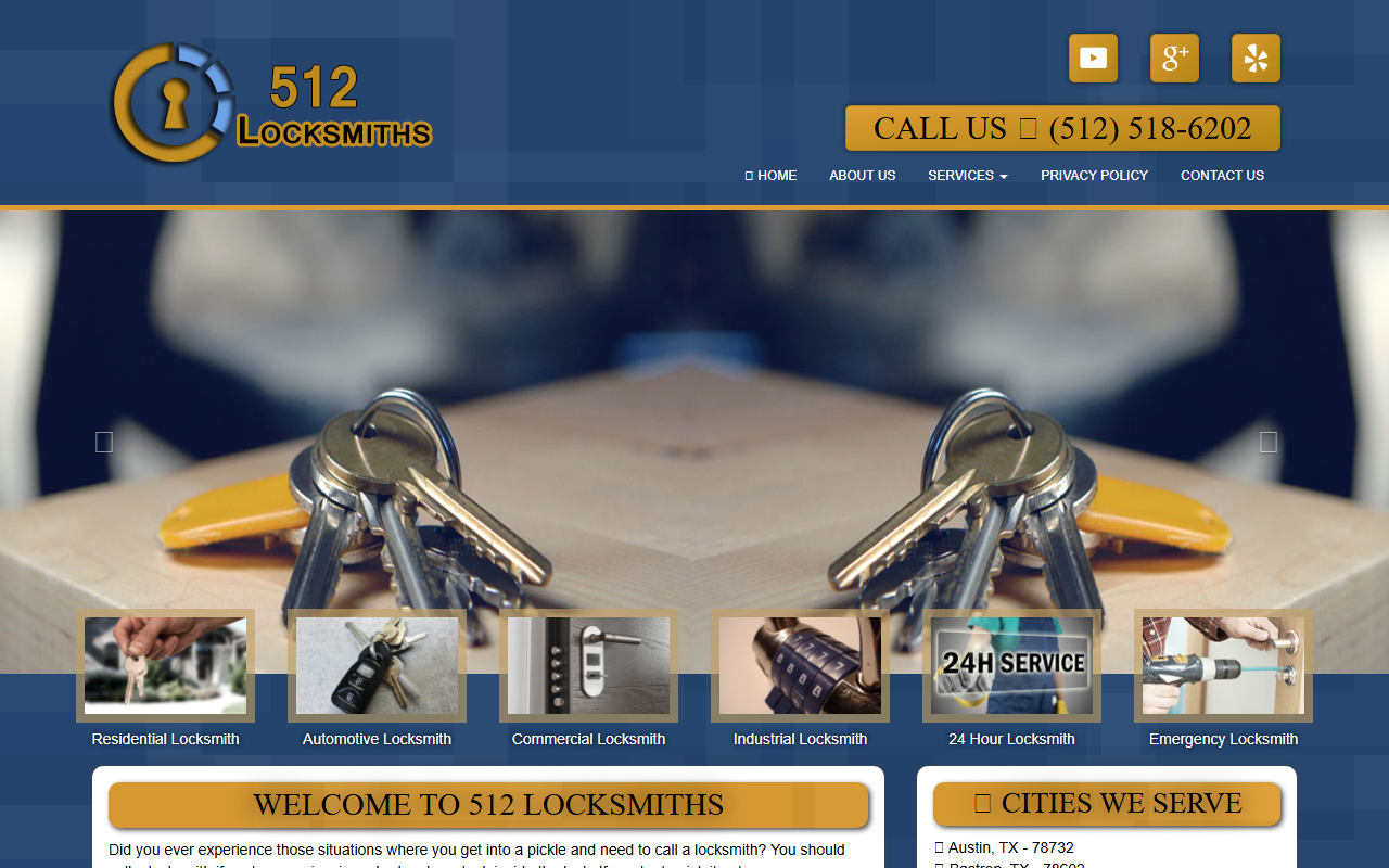 512locksmiths.com screenshot