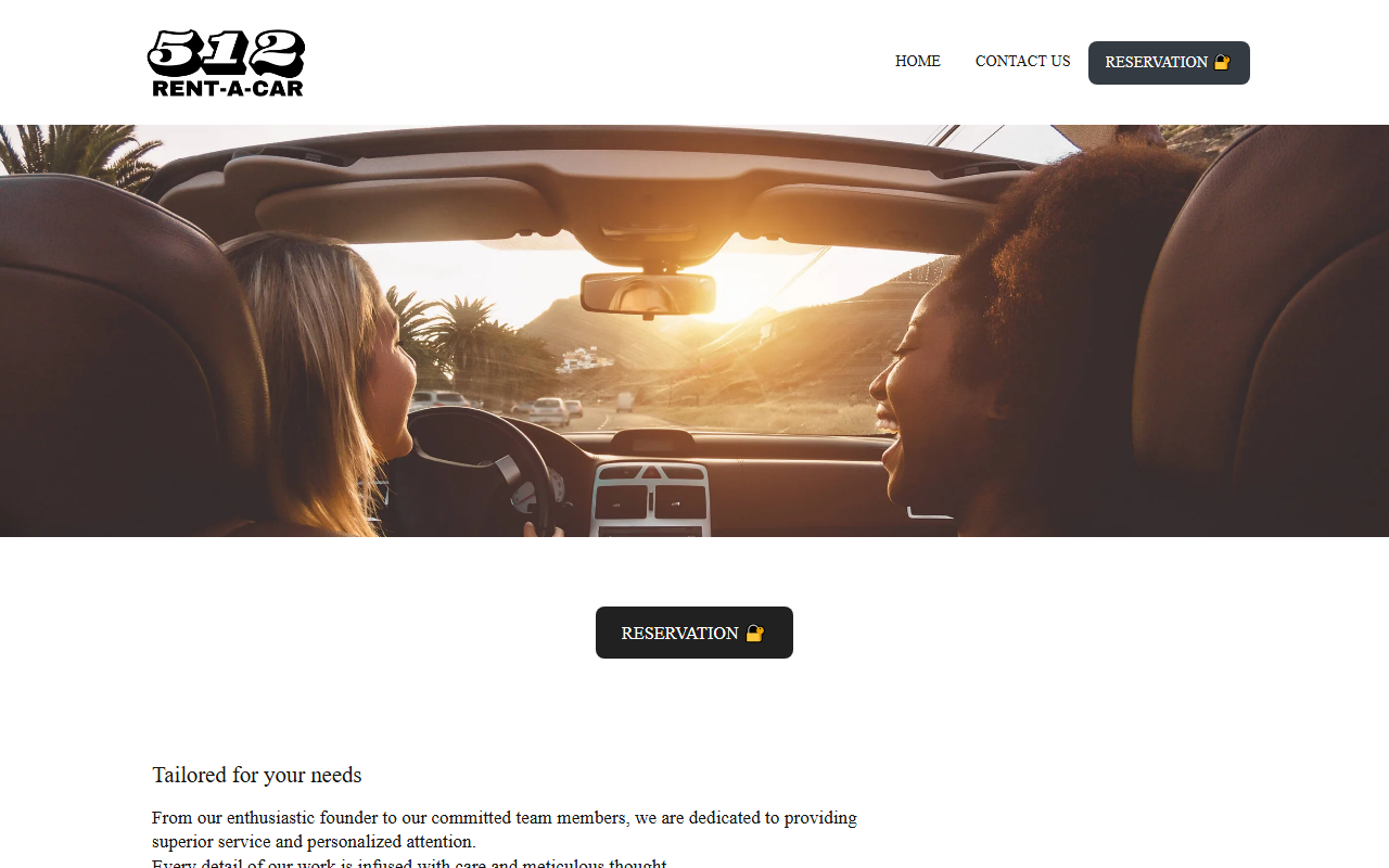 512rentacar.com screenshot