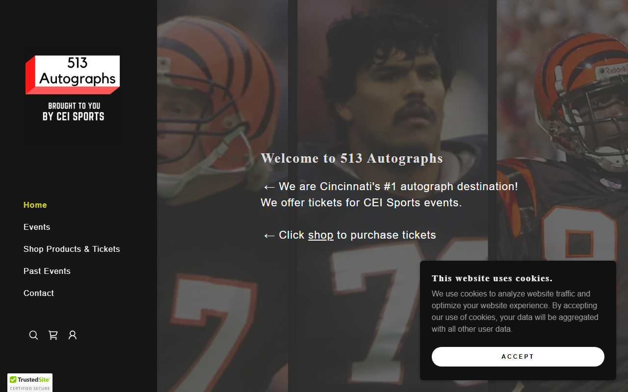 513autographs.com screenshot
