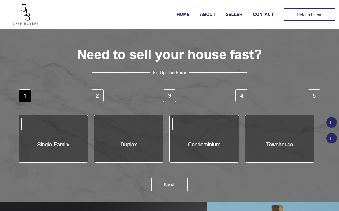 513cashbuyers.com screenshot
