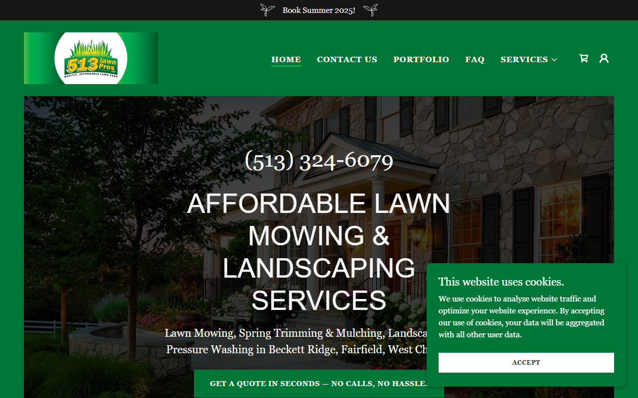 513lawnpros.com screenshot