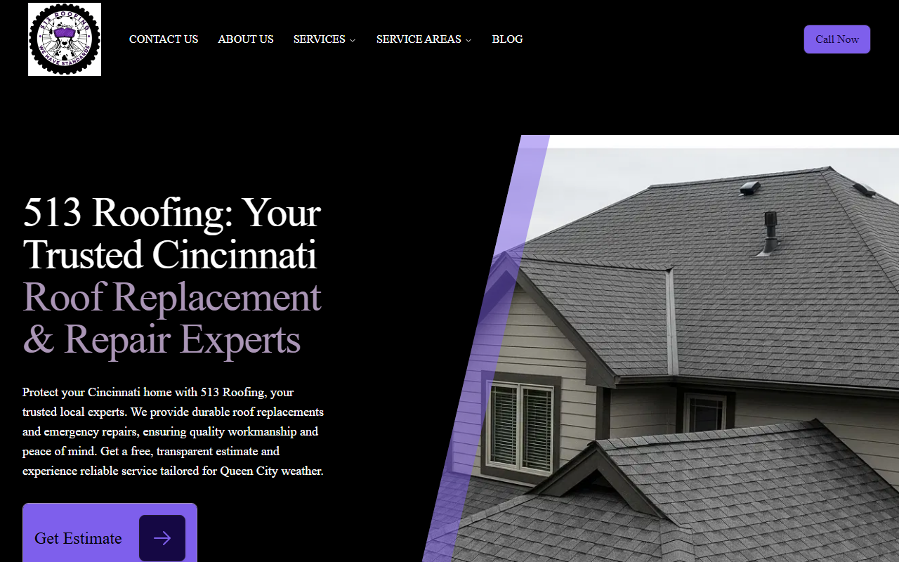 513roofing.com screenshot