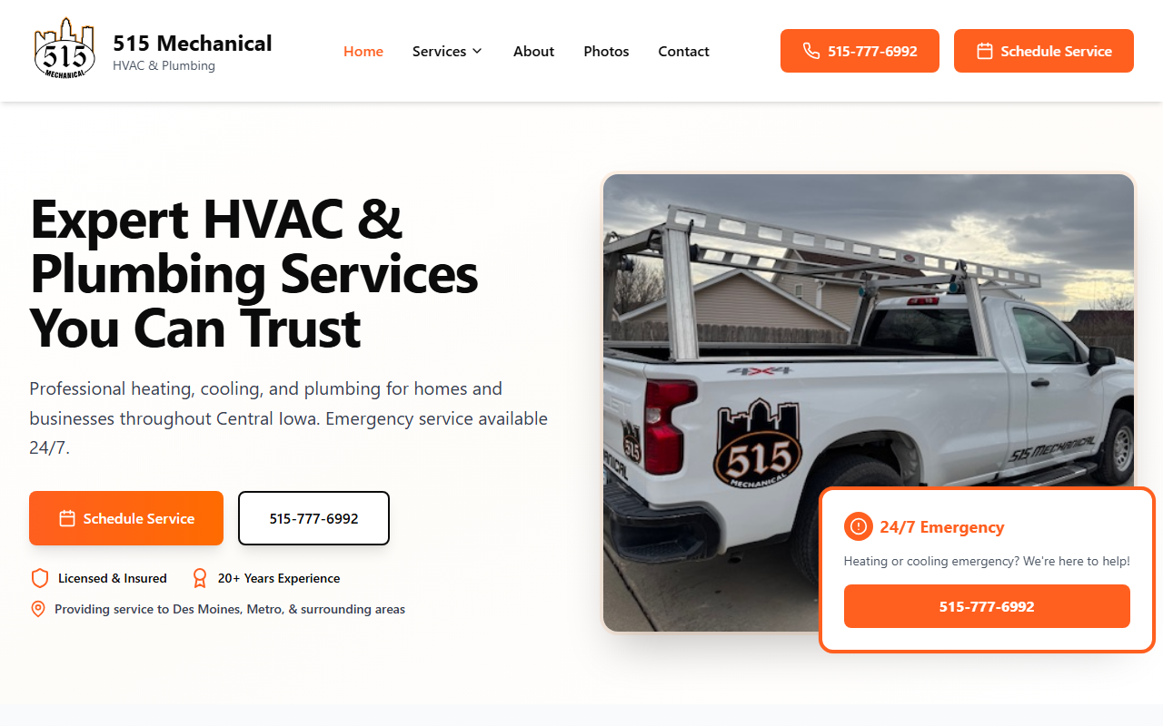 515-mechanical.com screenshot