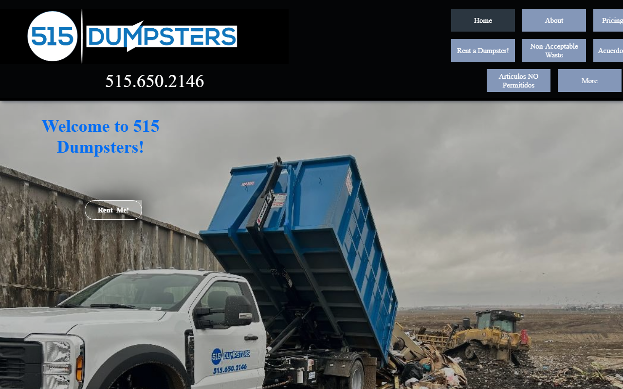 515dumpster.com screenshot