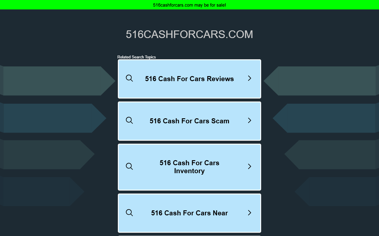 516cashforcars.com screenshot
