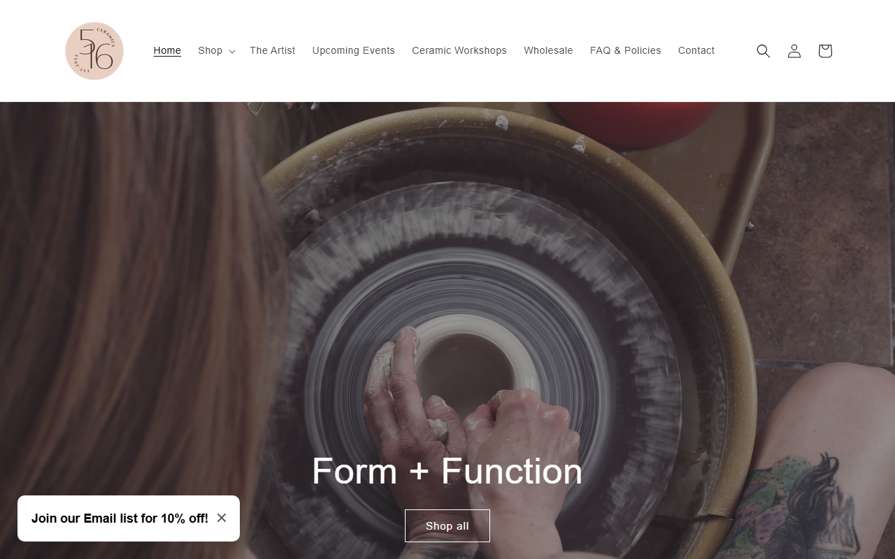 516ceramics.com screenshot