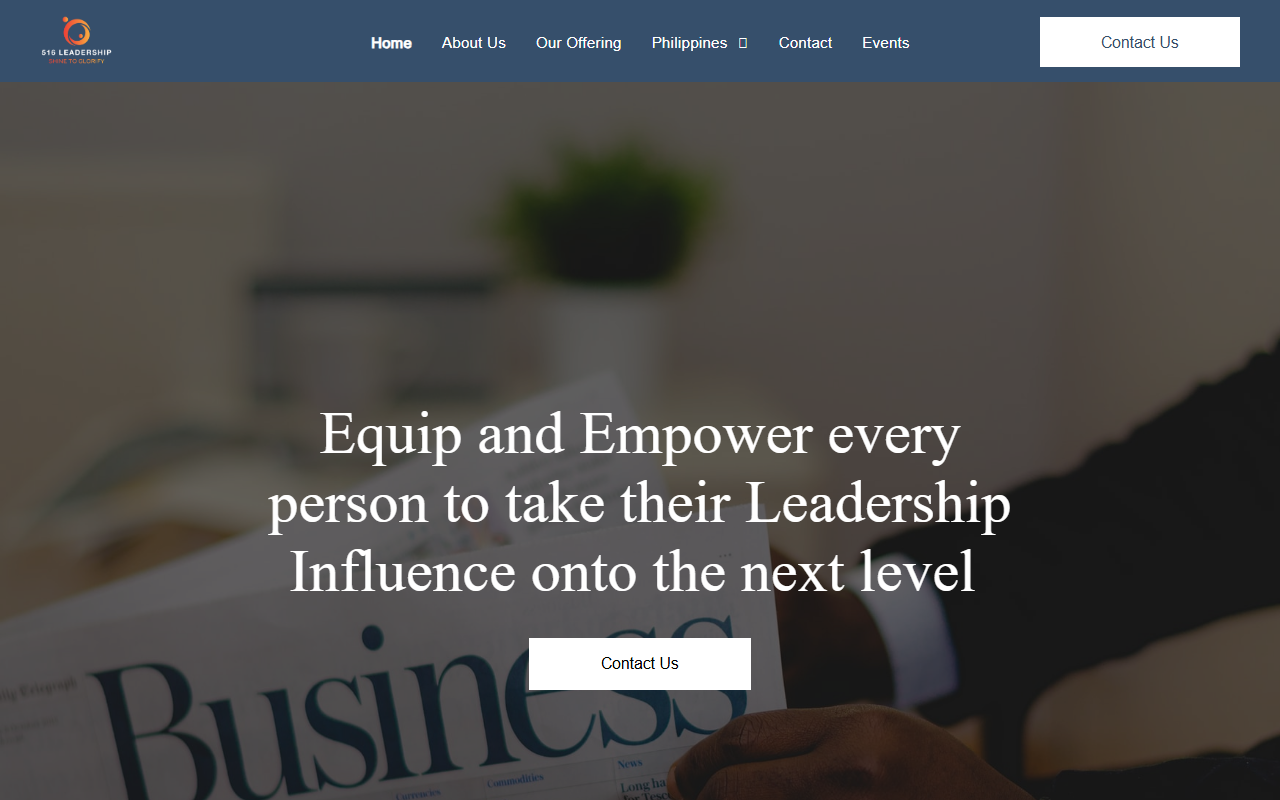 516leadership.com screenshot