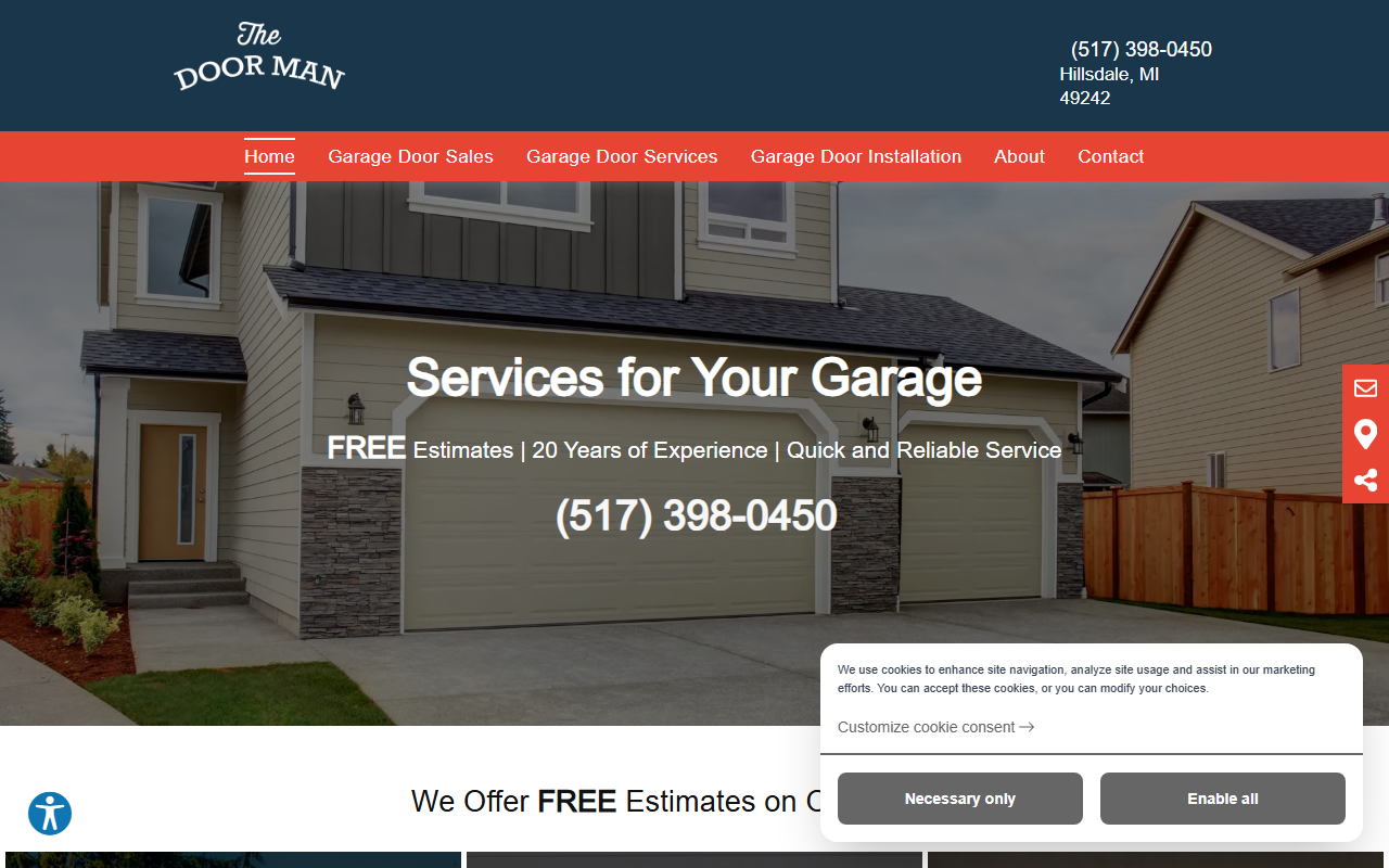 517garagedoorman.com screenshot