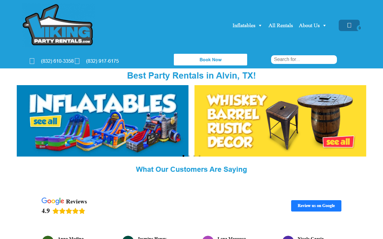 517partyrentals.com screenshot