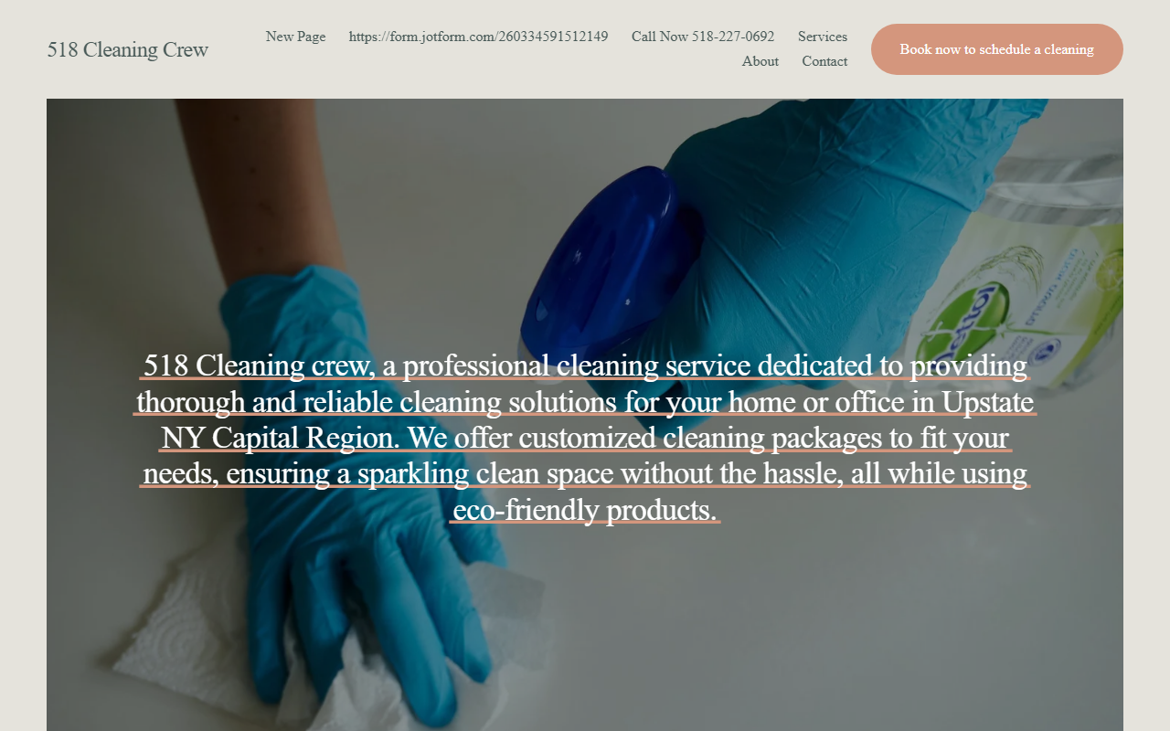 518cleaningcrew.com screenshot
