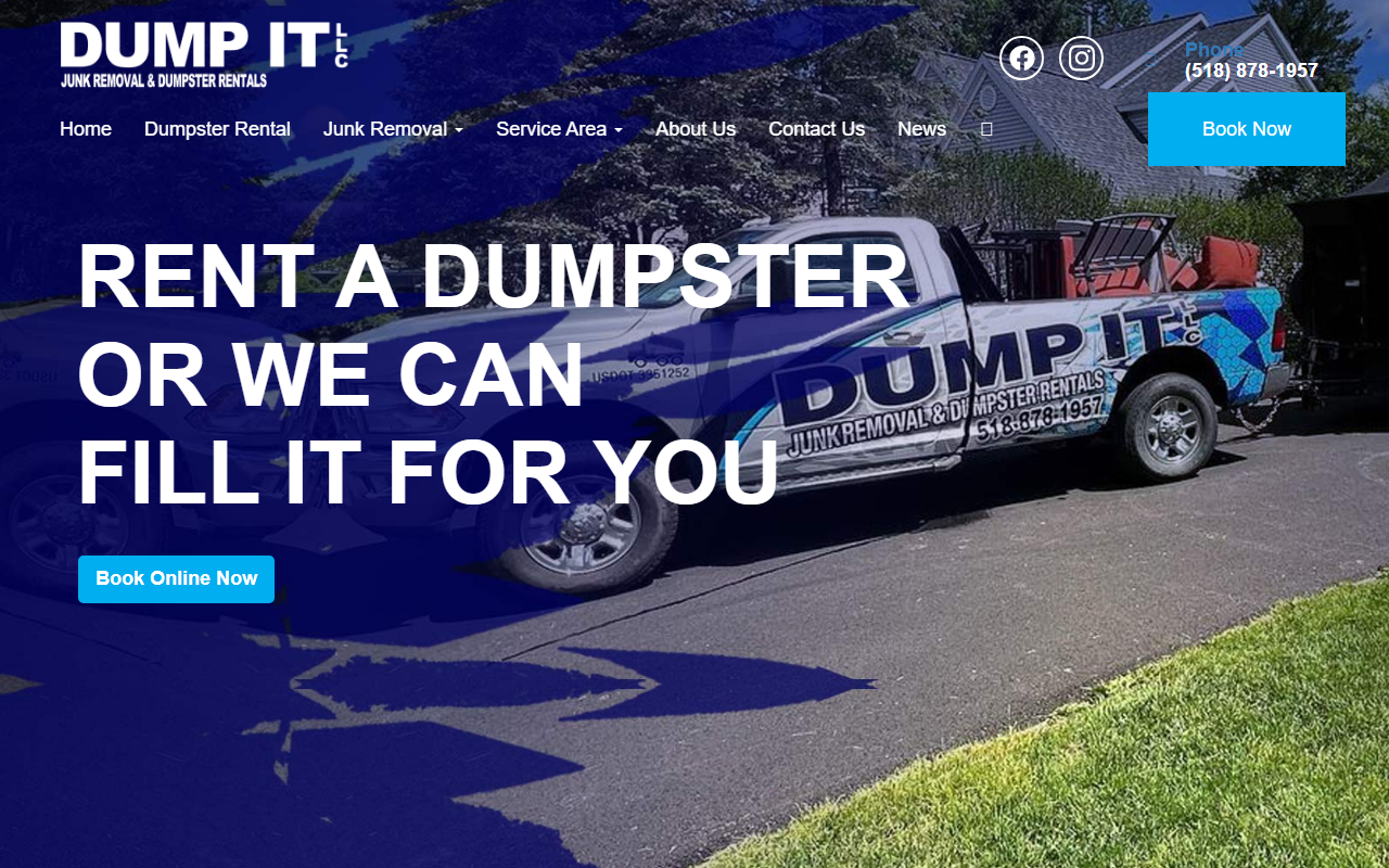 518dumpsters.com screenshot