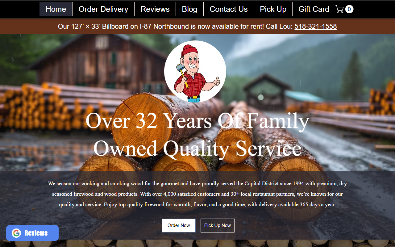 518firewood.com screenshot