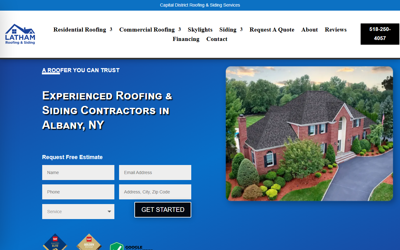 518lathamroofing.com screenshot