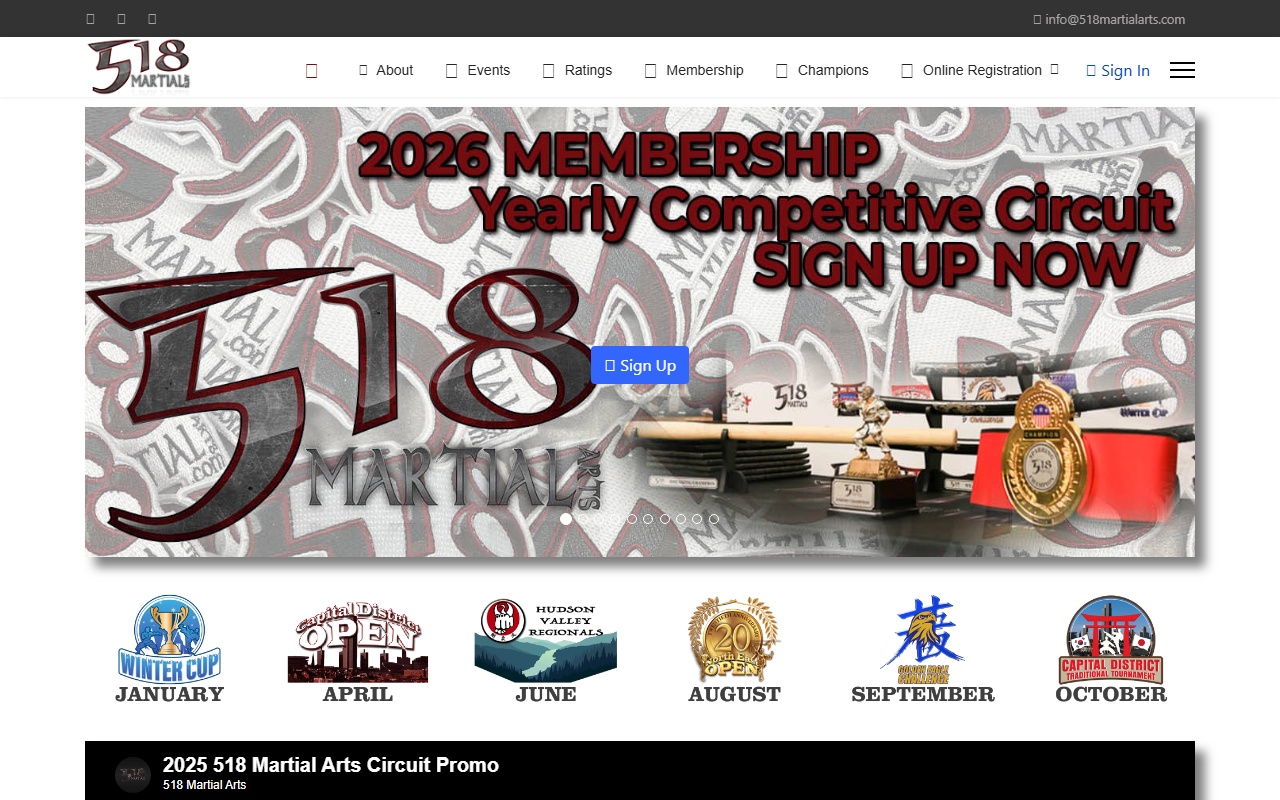 518martialarts.com screenshot