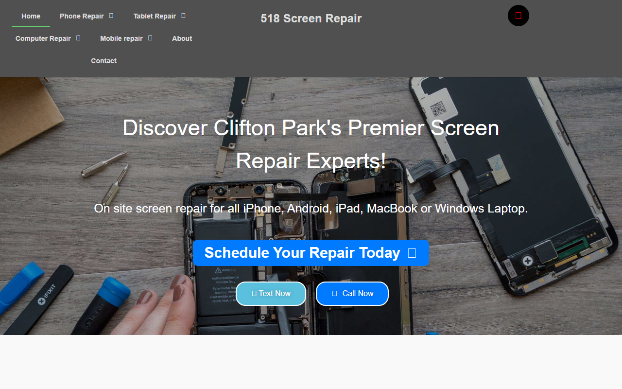 518screenrepair.com screenshot