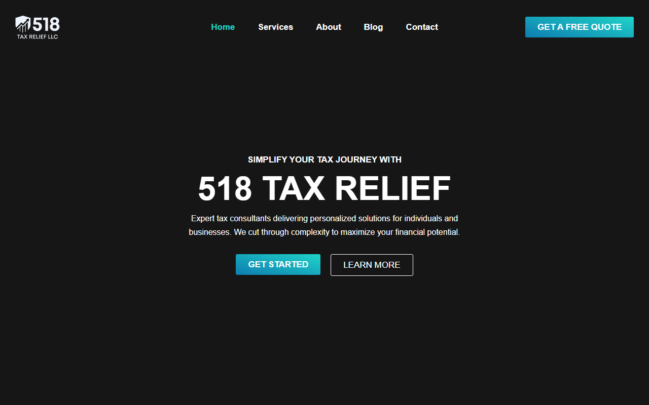 518taxrelief.com screenshot