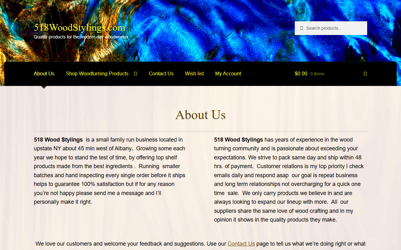 518woodstylings.com screenshot