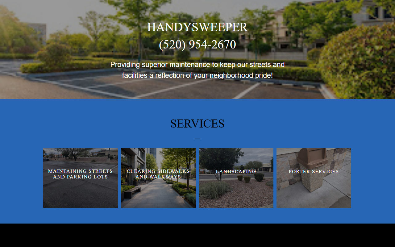 520handysweeper.com screenshot