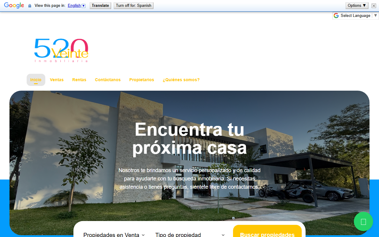 520inmobiliaria.com screenshot