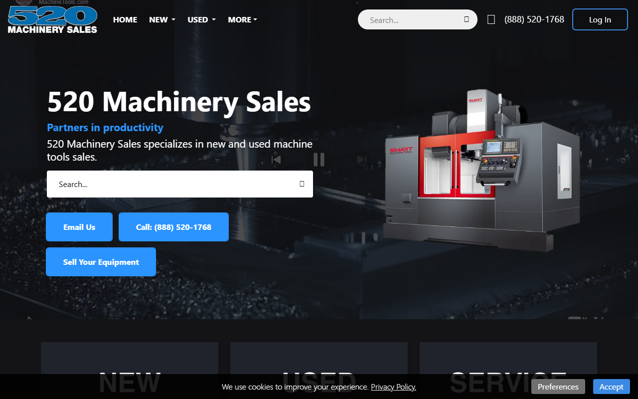 520machinery.com screenshot