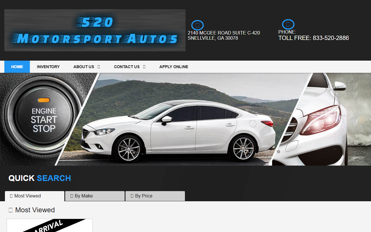 520motorsport.com screenshot