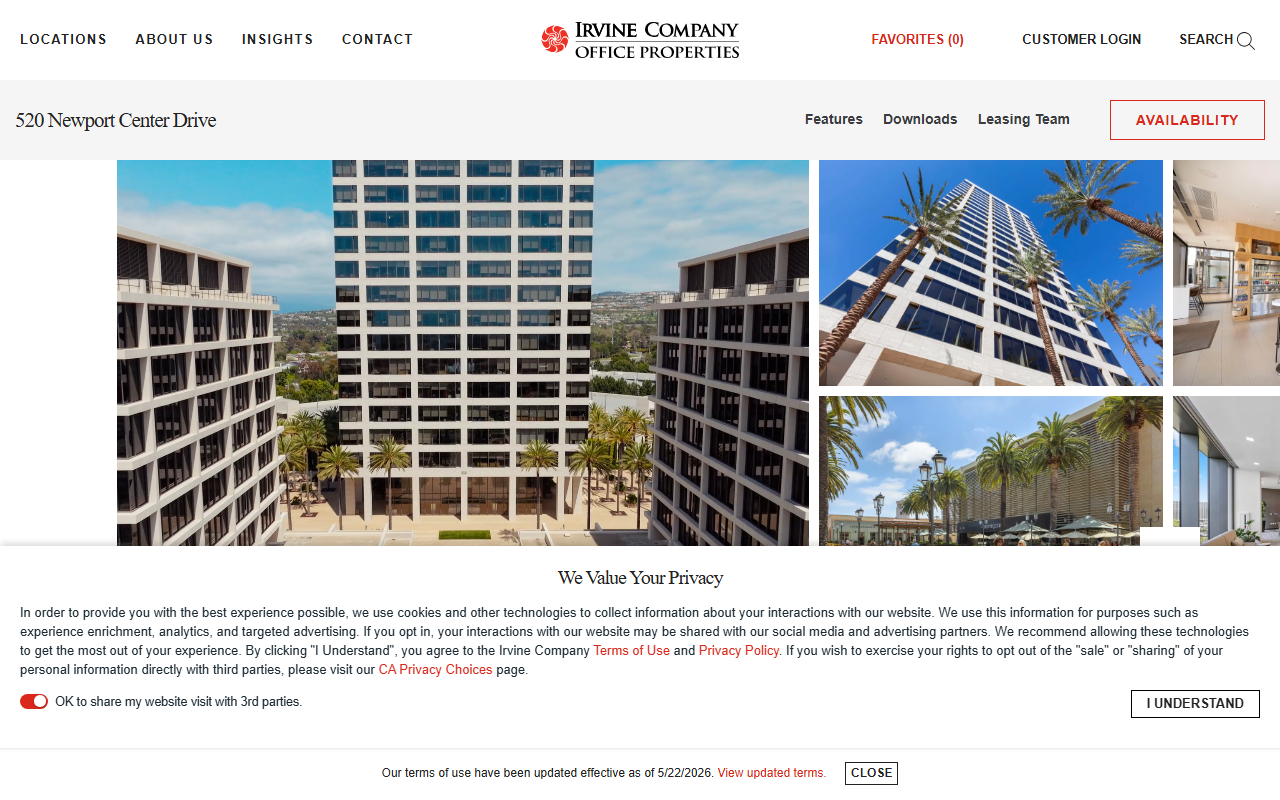 520newportcenter.com screenshot