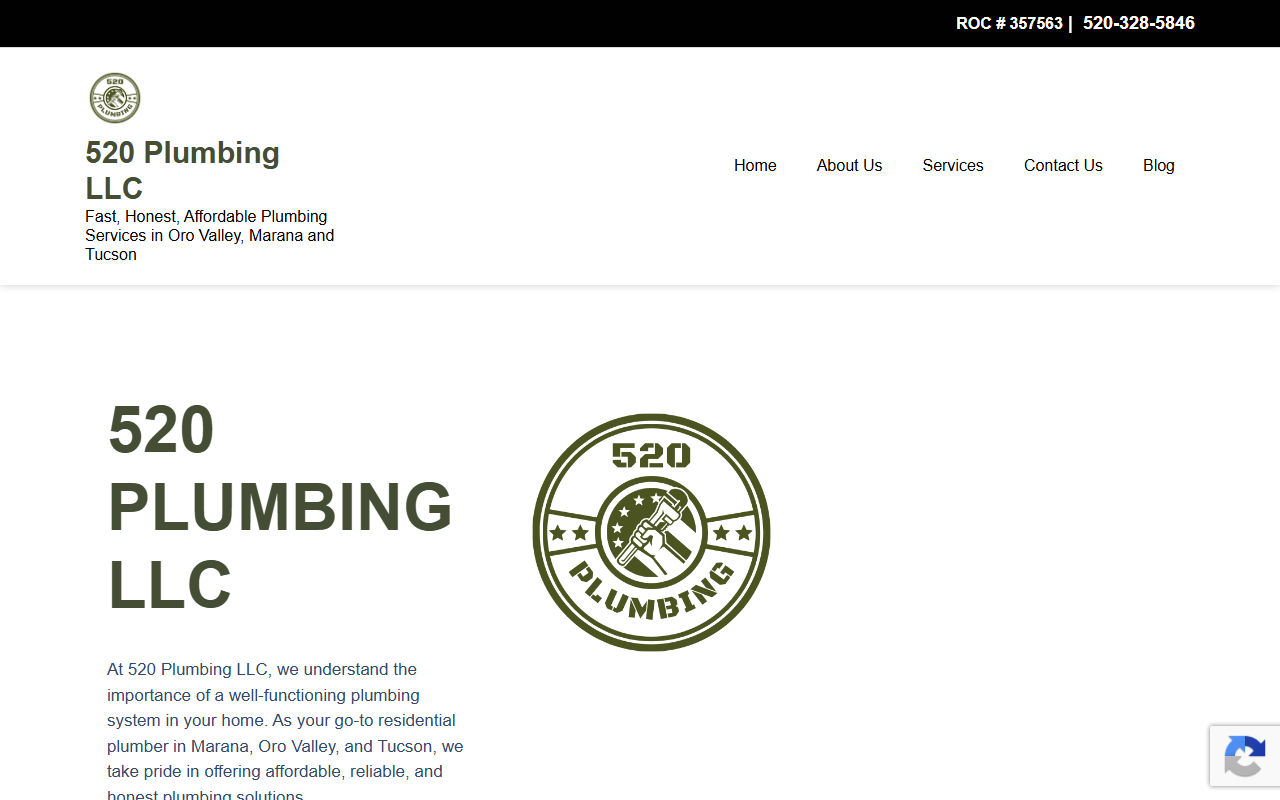 520plumbingco.com screenshot