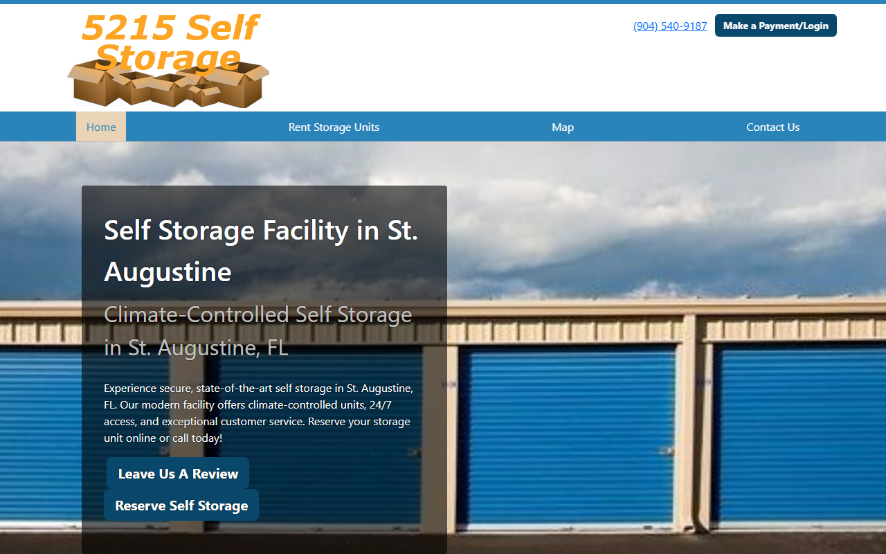 5215selfstorage.com screenshot