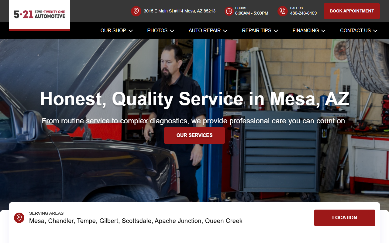 521automotive.com screenshot