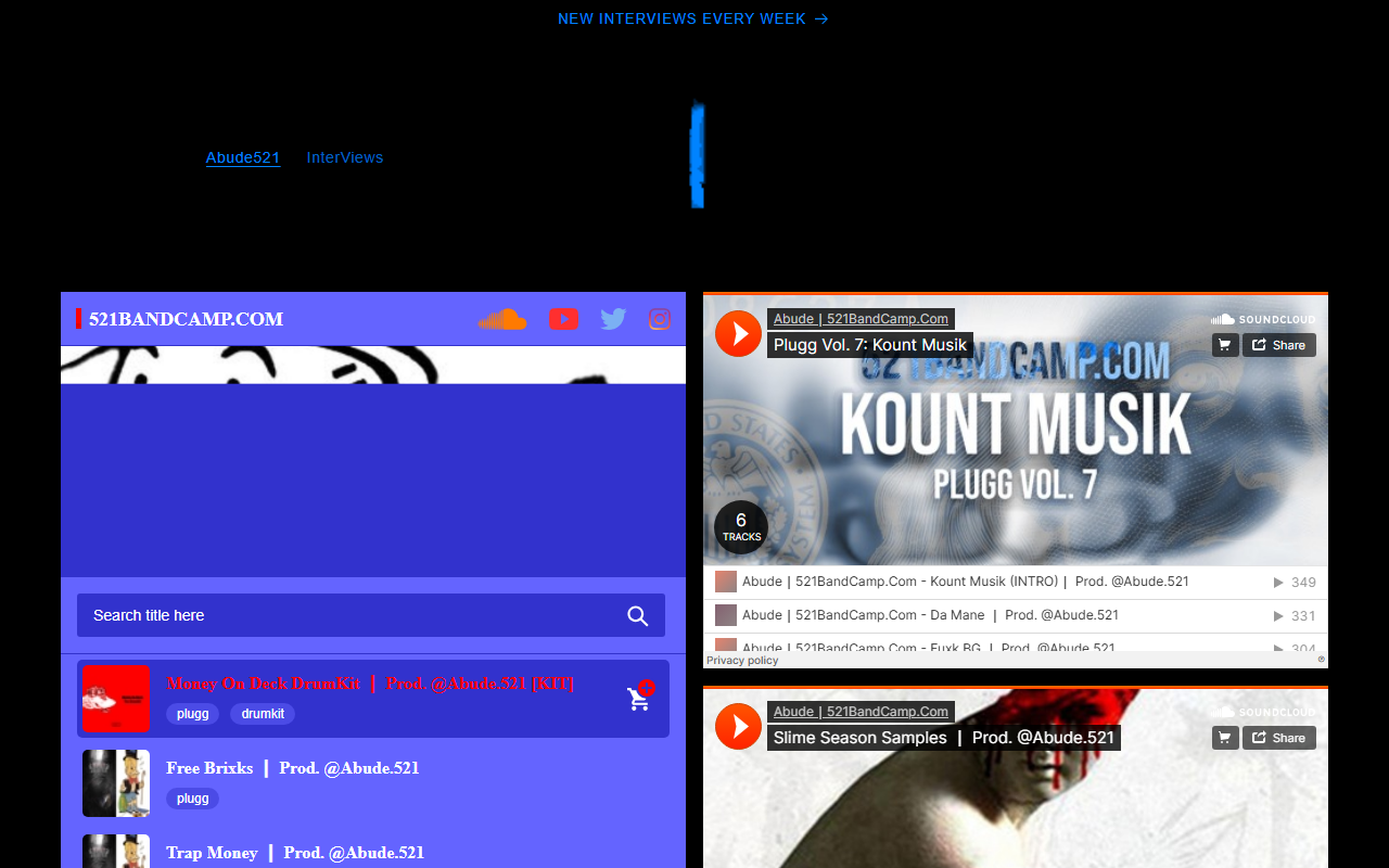 521bandcamp.com screenshot
