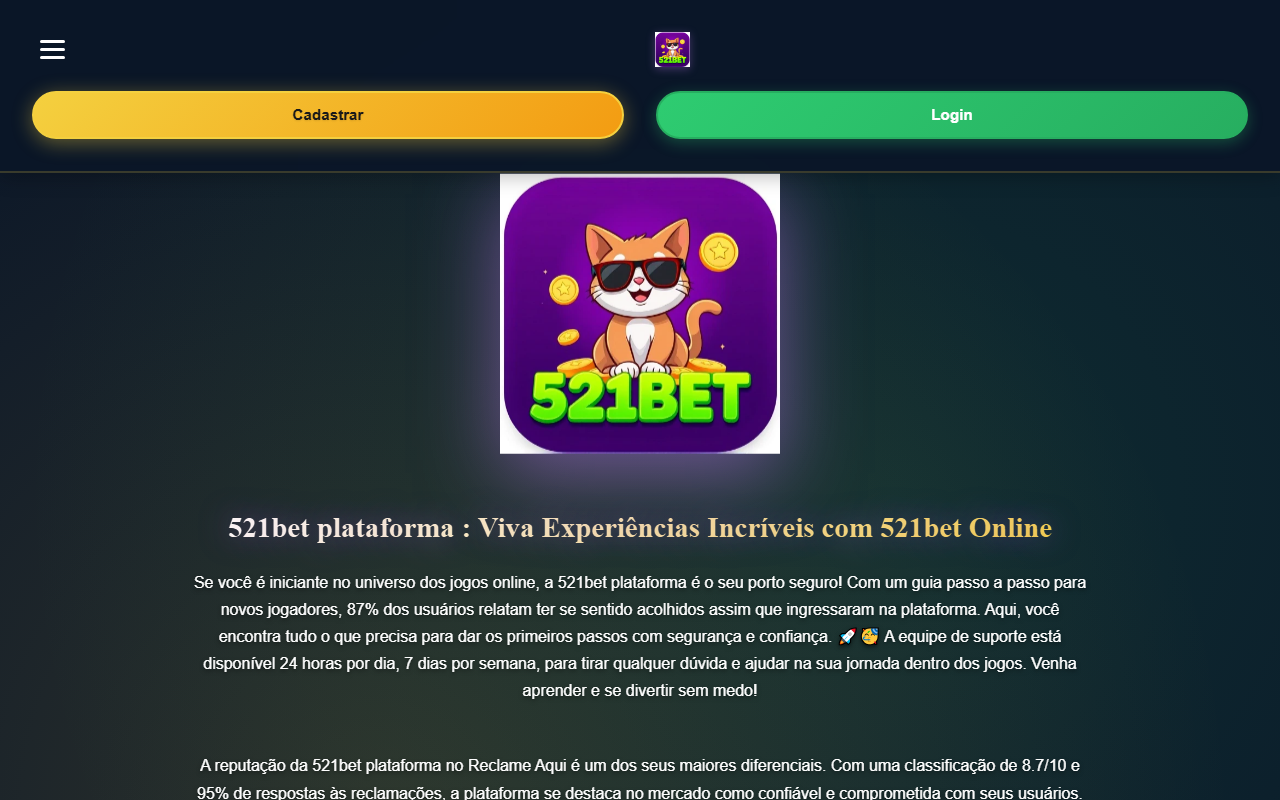 521betcomlogin.com screenshot