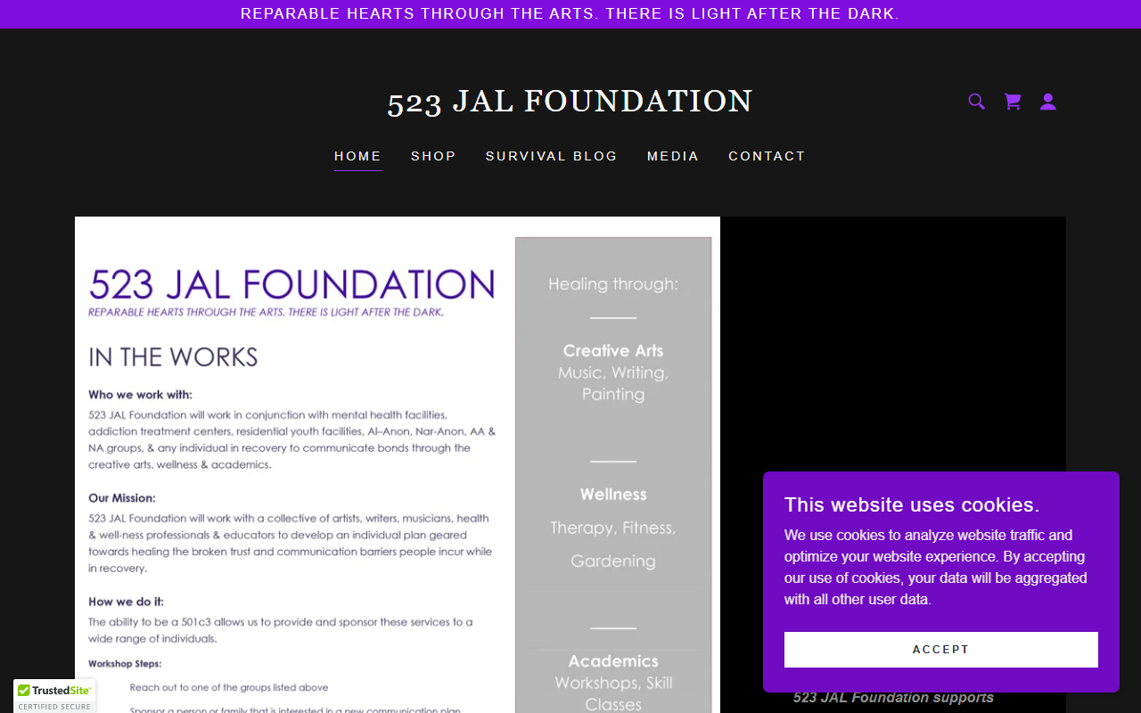 523jalfoundation.com screenshot