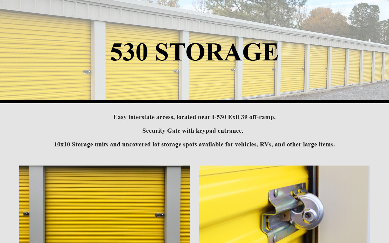 530storage.com screenshot