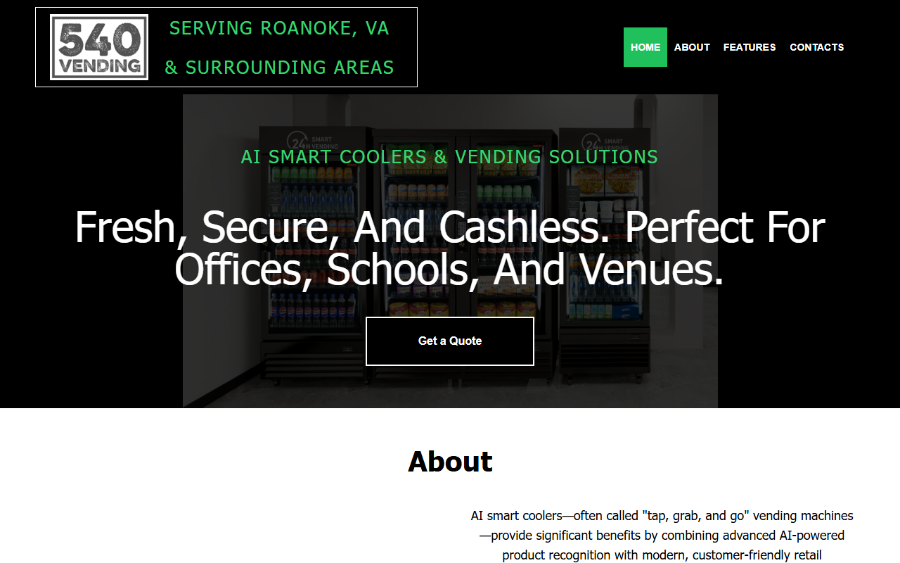 540vending.com screenshot