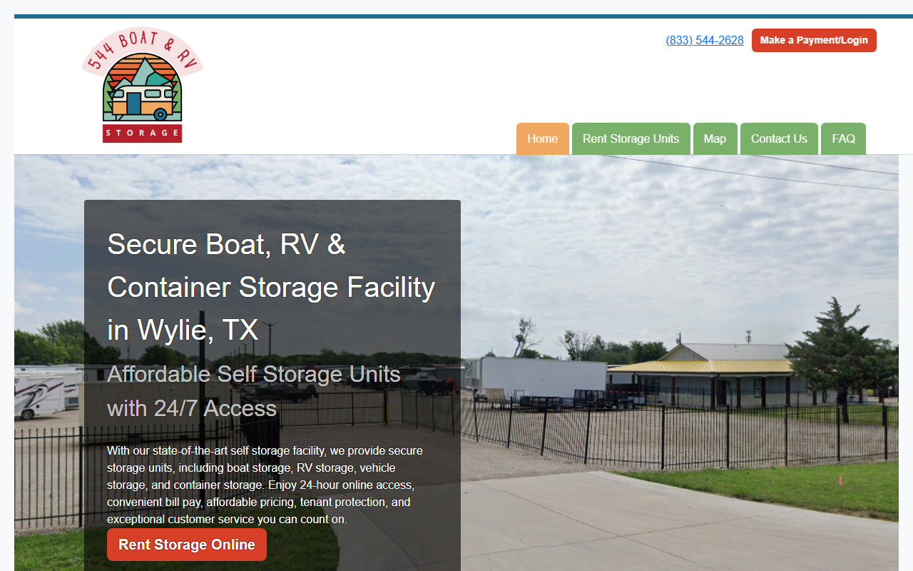 544storage.com screenshot