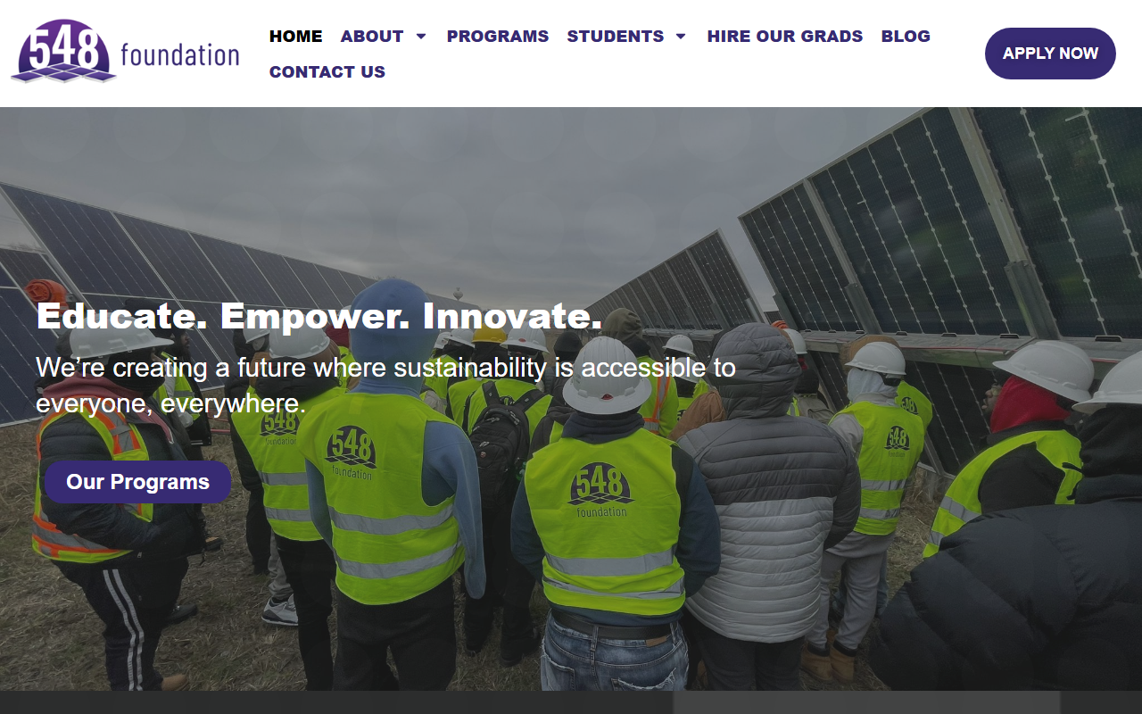 548foundation.com screenshot
