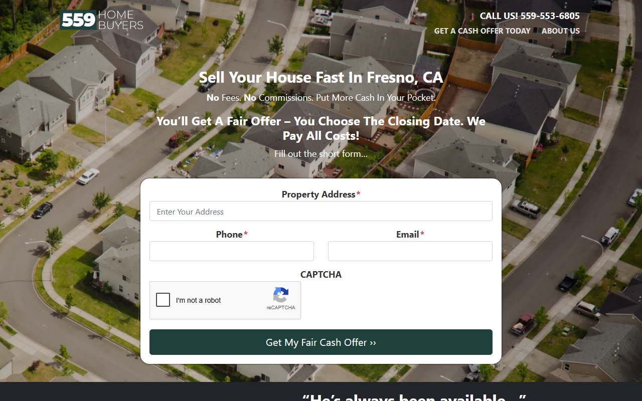 559homebuyers.com screenshot