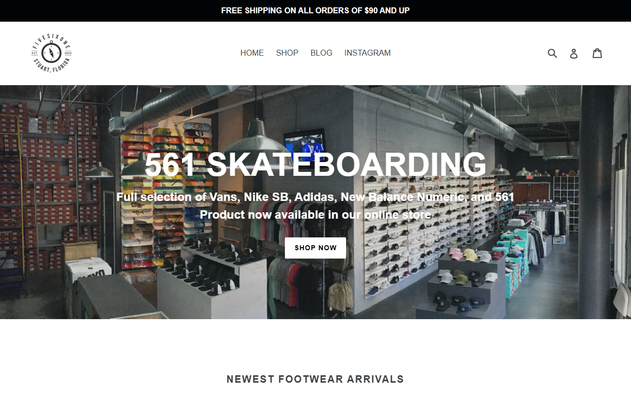 561skateboarding.com screenshot