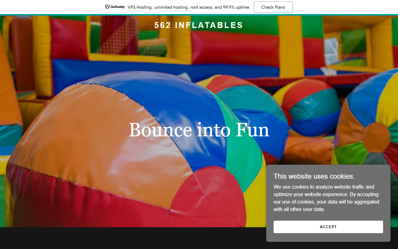 562inflatables.com screenshot