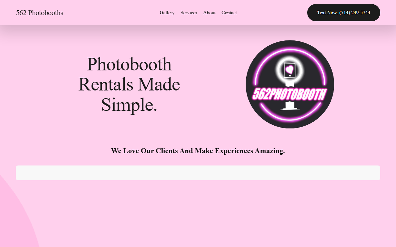 562photobooths.com screenshot