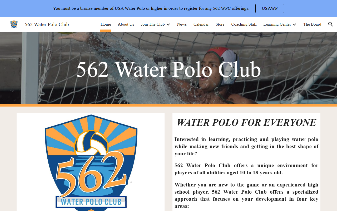 562waterpolo.com screenshot