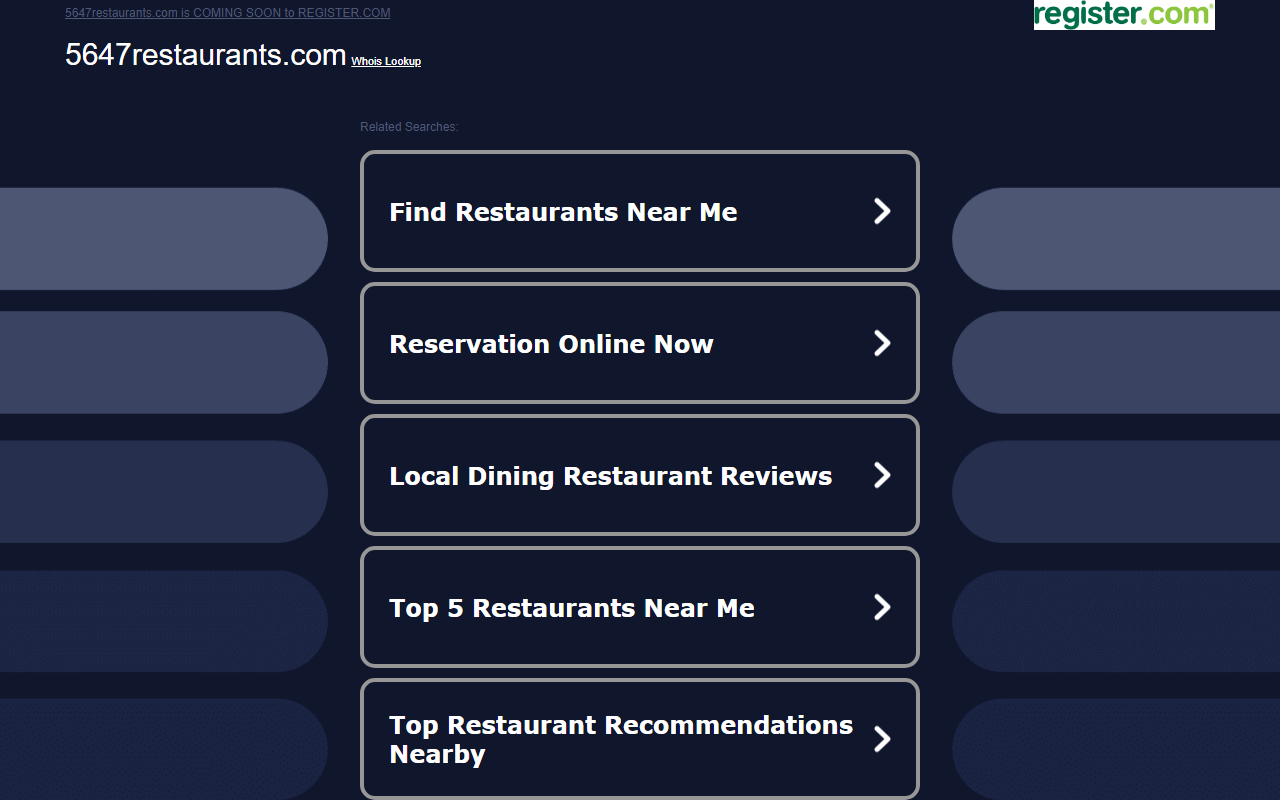 5647restaurants.com screenshot