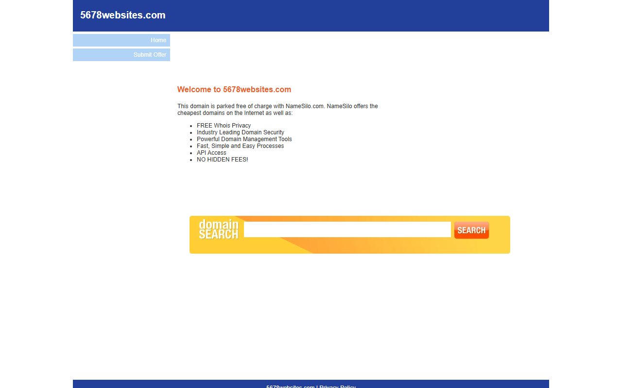 5678websites.com screenshot