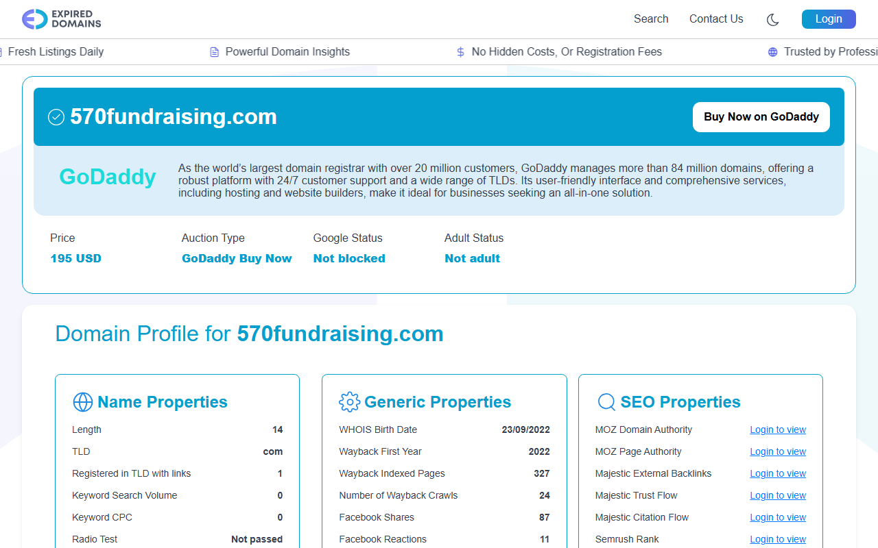 570fundraising.com screenshot