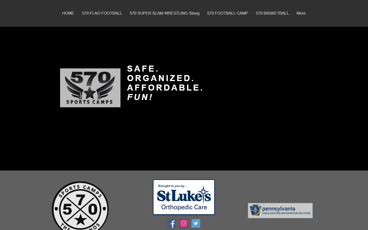570sportscamps.com screenshot