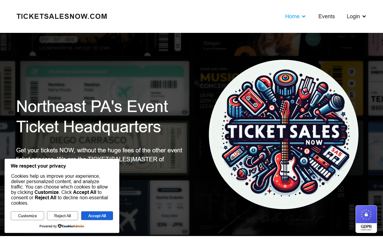 570tickets.com screenshot