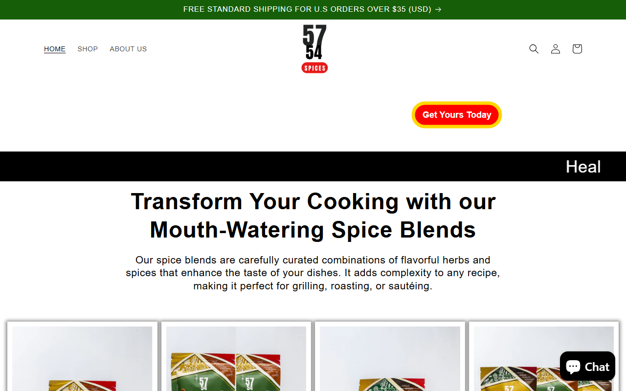 5754spices.com screenshot